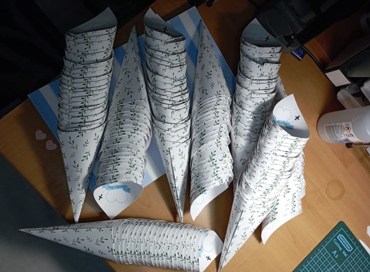 Cones para a cerimónia